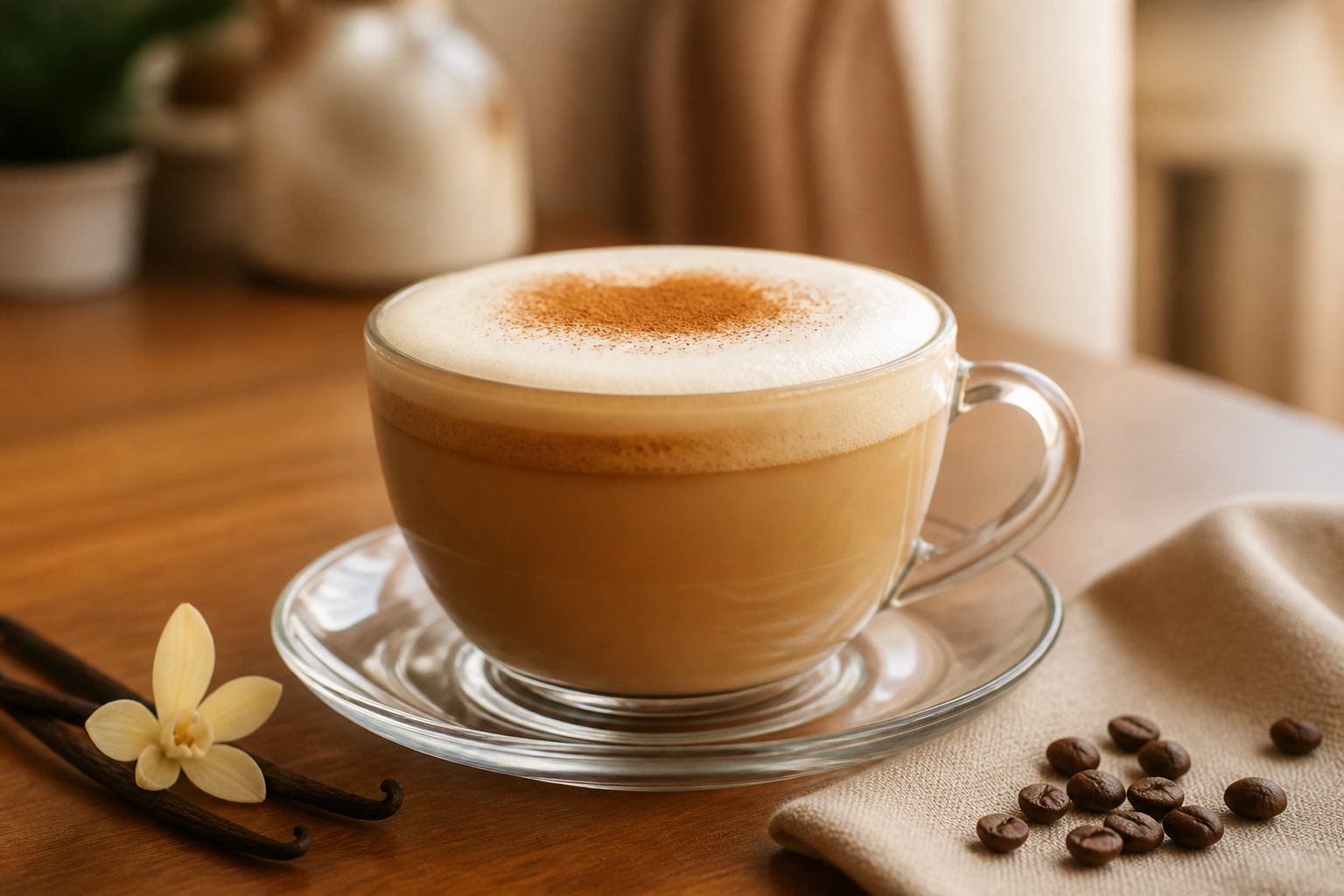 Cappuccino com baunilha